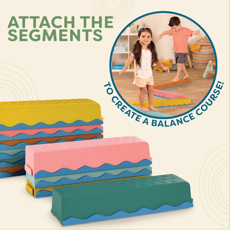 slide 5 of 7, B. toys Balance & Hop Beams Balance & Build Add-on Set, 1 ct