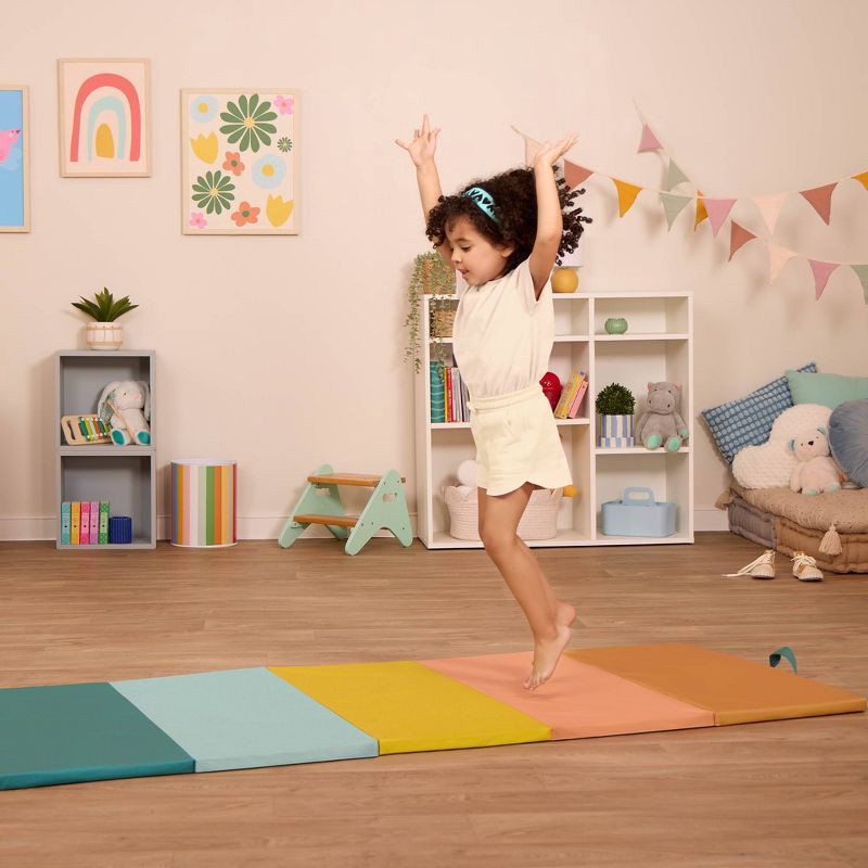 slide 2 of 11, B. toys Wonder Tumble Mat Folding Gymnastics Playmat, 1 ct