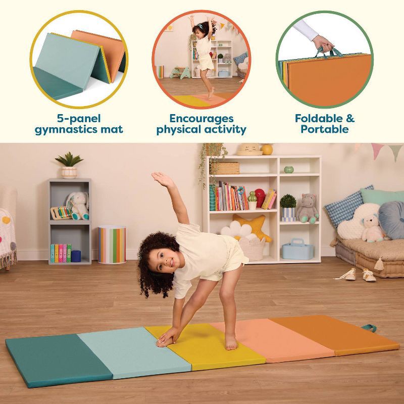 slide 3 of 11, B. toys Wonder Tumble Mat Folding Gymnastics Playmat, 1 ct