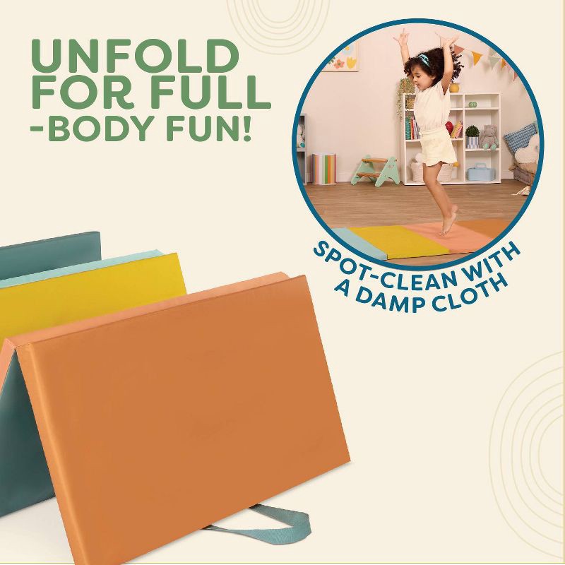 slide 4 of 11, B. toys Wonder Tumble Mat Folding Gymnastics Playmat, 1 ct