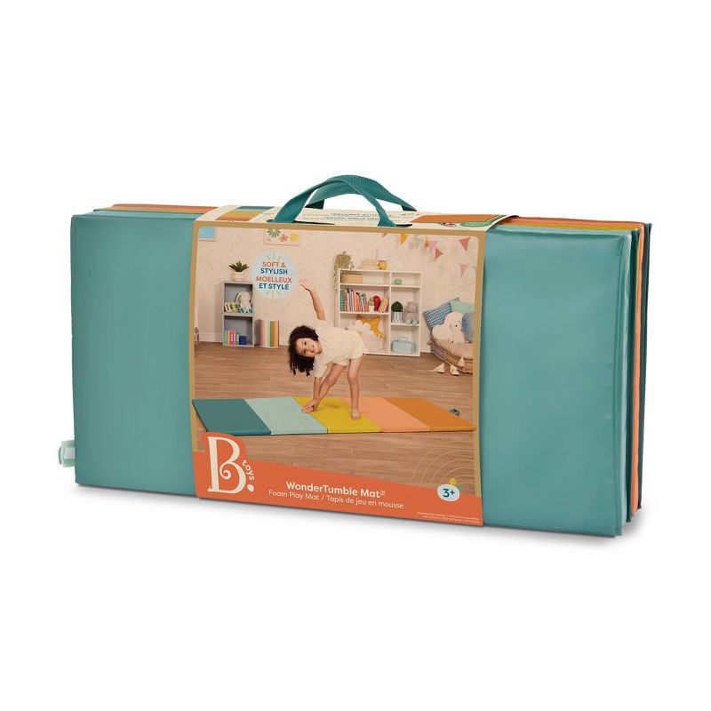 slide 1 of 11, B. toys Wonder Tumble Mat Folding Gymnastics Playmat, 1 ct