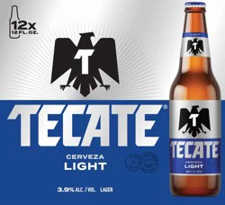 Tecate Light Mexican Lager Beer, 12 Pack, 12 fl oz Bottles