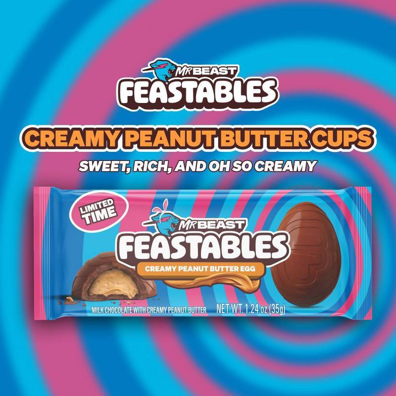 slide 3 of 6, Feastables MrBeast Chocolate Easter Egg - 1.24oz, 1.24 oz