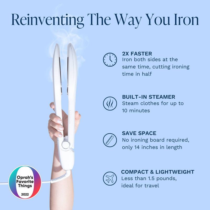 slide 8 of 8, Nori Press Handheld Steam Iron - White, 1 ct