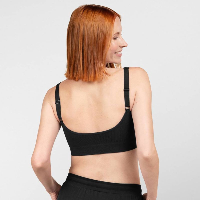 slide 3 of 12, kindred by Kindred Bravely Women's Adjustable Crossover Nursing Bra - Black XL-Busty: Light Support, Removable Padding, Maternity Bralette, 1 ct
