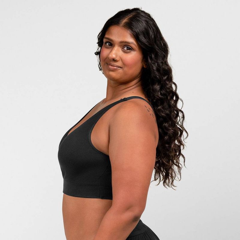 slide 5 of 12, kindred by Kindred Bravely Women's Adjustable Crossover Nursing Bra - Black XXL-Busty: Removable Padding, Light Support, 1 ct