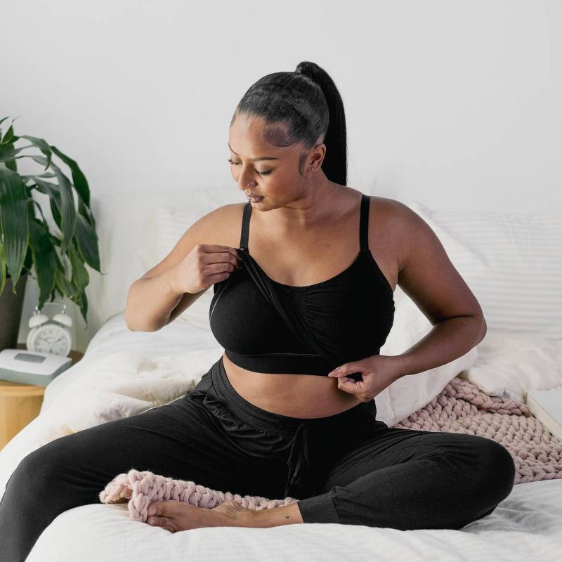 slide 8 of 11, kindred by Kindred Bravely Women's Hands-Free Pumping Lounge & Sleep Bra - Black M, 1 ct