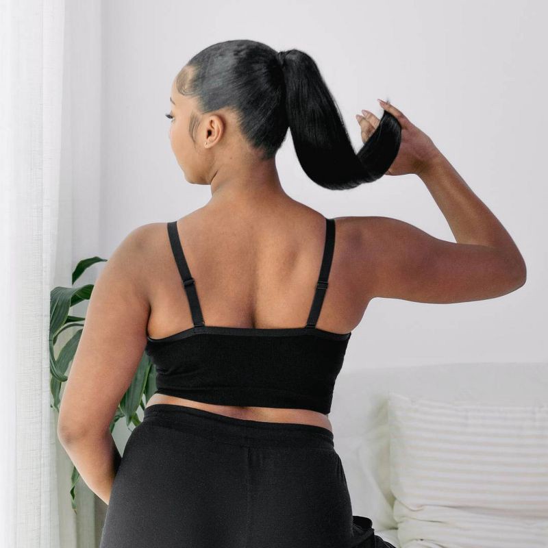 slide 9 of 11, kindred by Kindred Bravely Women's Hands-Free Pumping Lounge & Sleep Bra - Black L, 1 ct