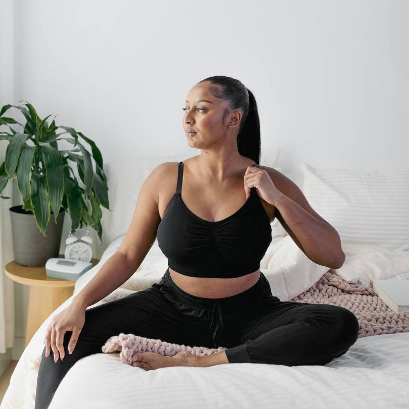 slide 7 of 11, kindred by Kindred Bravely Women's Hands-Free Pumping Lounge & Sleep Bra - Black M-Busty, 1 ct