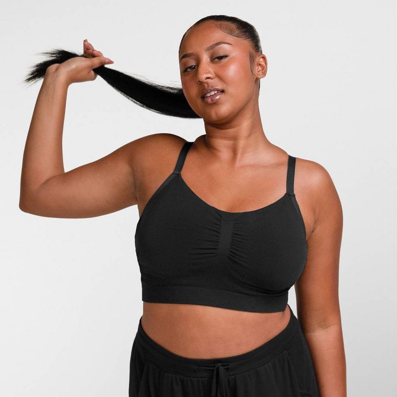 slide 1 of 11, kindred by Kindred Bravely Women's Hands-Free Pumping Lounge & Sleep Bra - Black XXL-Busty, 1 ct