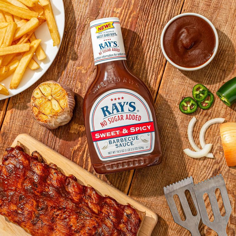 slide 5 of 5, Sweet Baby Ray's No Sugar Added Sweet and Spicy BBQ Sauce - 18.5oz, 18.5 oz