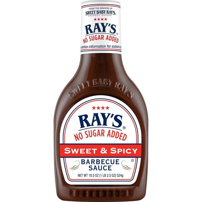 slide 1 of 5, Sweet Baby Ray's No Sugar Added Sweet and Spicy BBQ Sauce - 18.5oz, 18.5 oz
