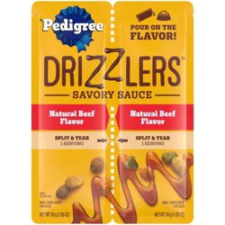 Pedigree Drizzlers Beef Flavor Savory Sauce Adult Wet Dog Food - 2.1oz/2ct