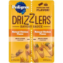 Pedigree Drizzlers Chicken Flavor Savory Sauce Adult Wet Dog Food - 2.1oz/2ct