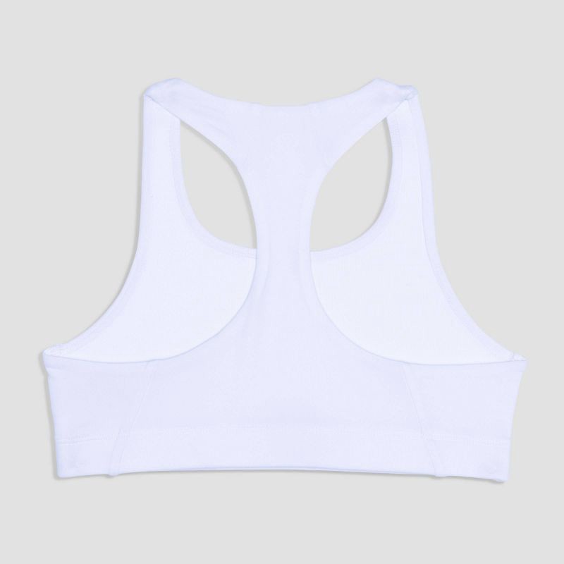 slide 3 of 3, Maidenform Girls' Spacer Sports Bra - White S, 1 ct