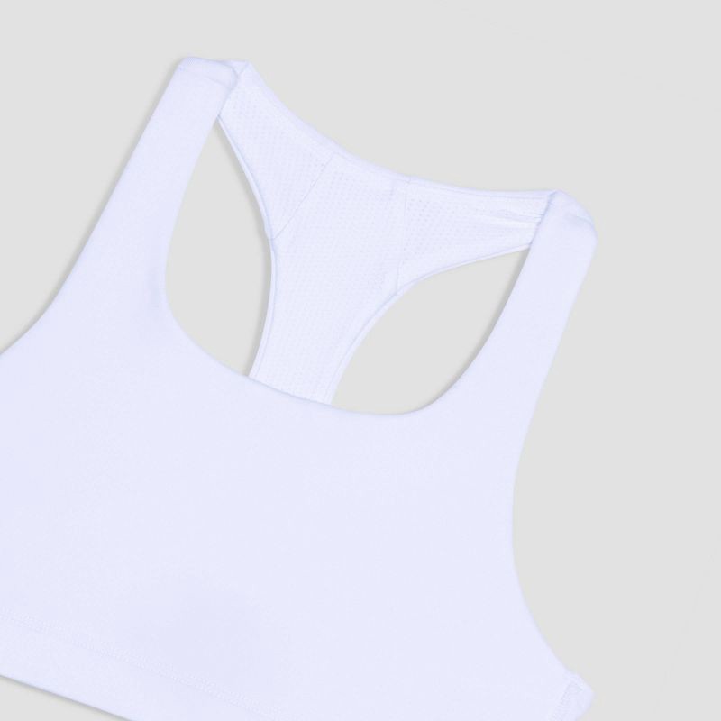 slide 2 of 3, Maidenform Girls' Spacer Sports Bra - White XL: Racerback Pullover with Ventilating Mesh, 1 ct