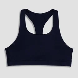 Maidenform Girls' Spacer Sports Bra - Black M: Racerback Pullover, Ventilating Mesh, Full Coverage