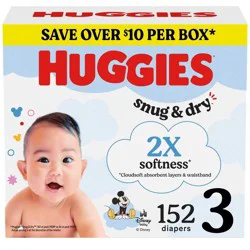 Huggies Snug & Dry Diapers - Size 3 - 152ct