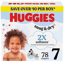 Huggies Snug & Dry Diapers - Size 7 - 78ct