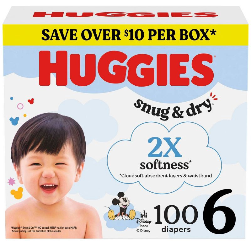 slide 1 of 13, Huggies Snug & Dry Diapers - Size 6 - 100ct, 6 x 100 ct