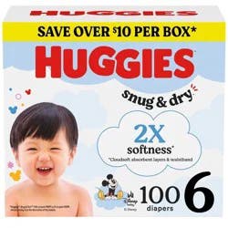 Huggies Snug & Dry Diapers - Size 6 - 100ct