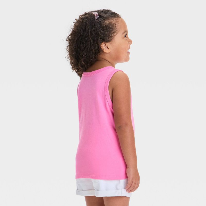 slide 2 of 3, Toddler Girls' Tank Top - Cat & Jack™ - Clay Pink 4T: Relaxed Fit, Below Hip, 1 ct