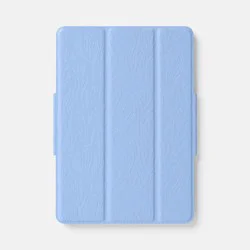 iPad (9th Gen) Case - heyday™ Peri-Blue Debossed: Fits iPad 10.2/10.5, Stylus Holder