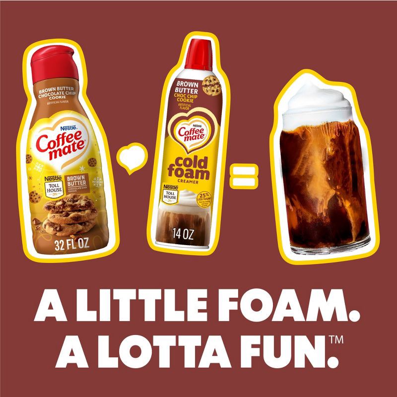 slide 9 of 11, Coffee mate Cold Foam Brown Butter Chocolate Chip Coffee Creamer - 14oz, 14 oz