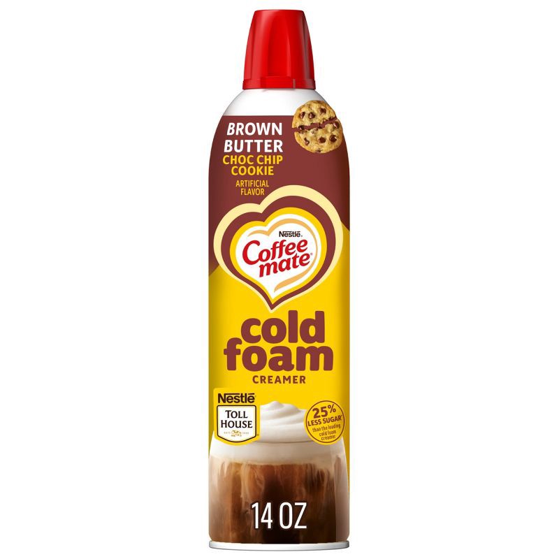 slide 1 of 11, Coffee mate Cold Foam Brown Butter Chocolate Chip Coffee Creamer - 14oz, 14 oz
