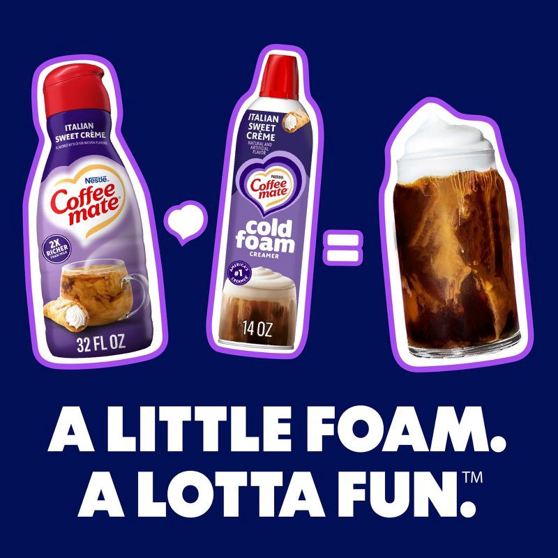 slide 9 of 11, Coffee mate Cold Foam Sweet Creme Coffee Creamer - 14oz, 14 oz