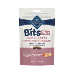 Blue Buffalo Functional Bits Skin, Coat and Immunity Salmon Flavor Chewy Dog Treats - 9.5oz