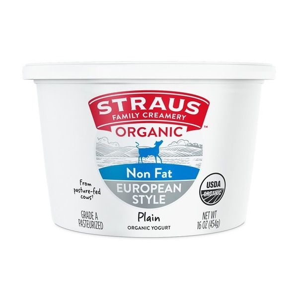 slide 1 of 1, Straus Family Creamery Nonfat Plain Yogurt, 16 oz