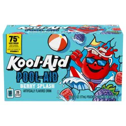 Kool-Aid Pool-Aid Berry Splash Flavored Drink, 10 ct Box, 6 oz Pouches