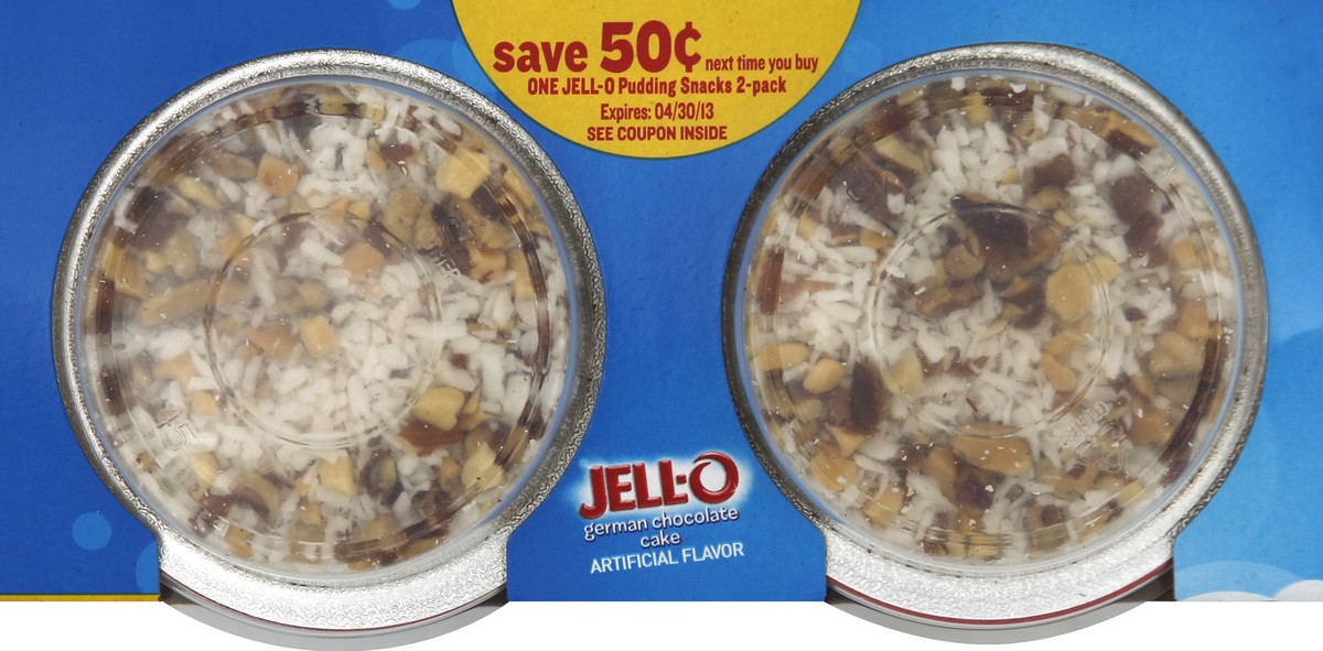 slide 2 of 5, Jell-O Pudding Snacks, German Chocolate Cake, 2 ct