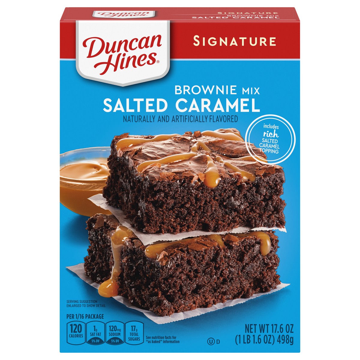 slide 1 of 1, Duncan Hines Salted Caramel Brownie Mix, 17.6 oz