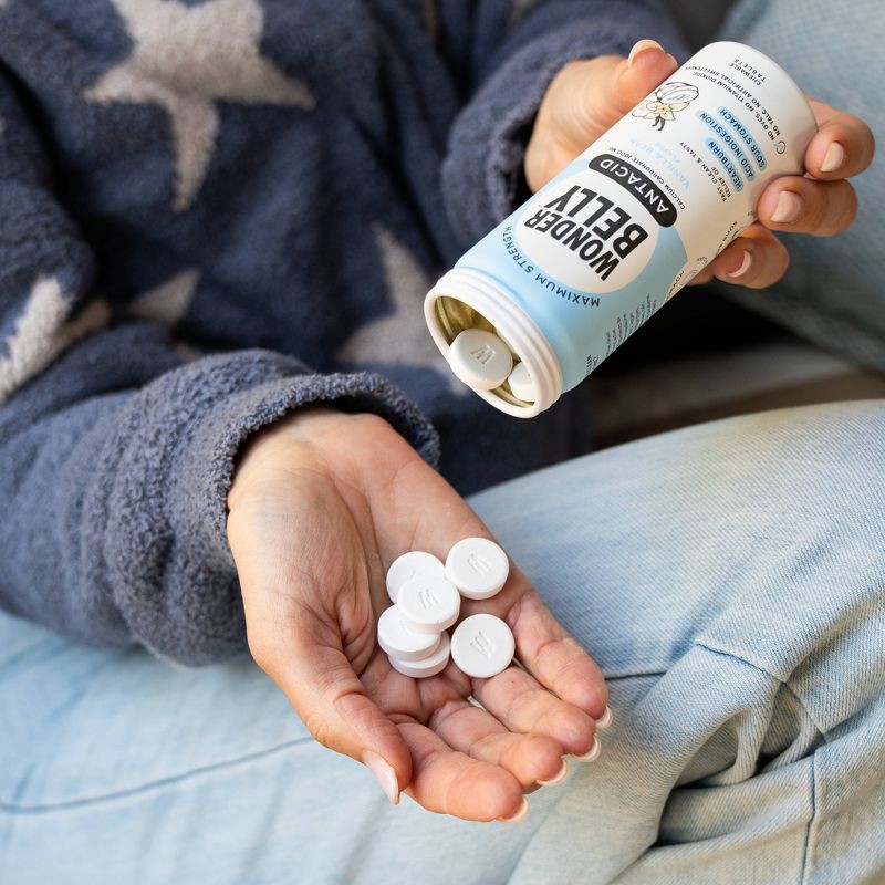 slide 6 of 9, Wonderbelly Digestive Antacid Tablets - Vanilla Bean - 60ct, 60 ct