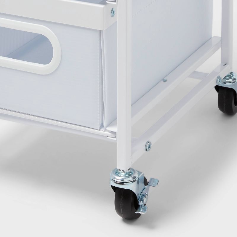 slide 3 of 3, 3 Drawer Narrow Cart on Wheels - Brightroom™, 1 ct