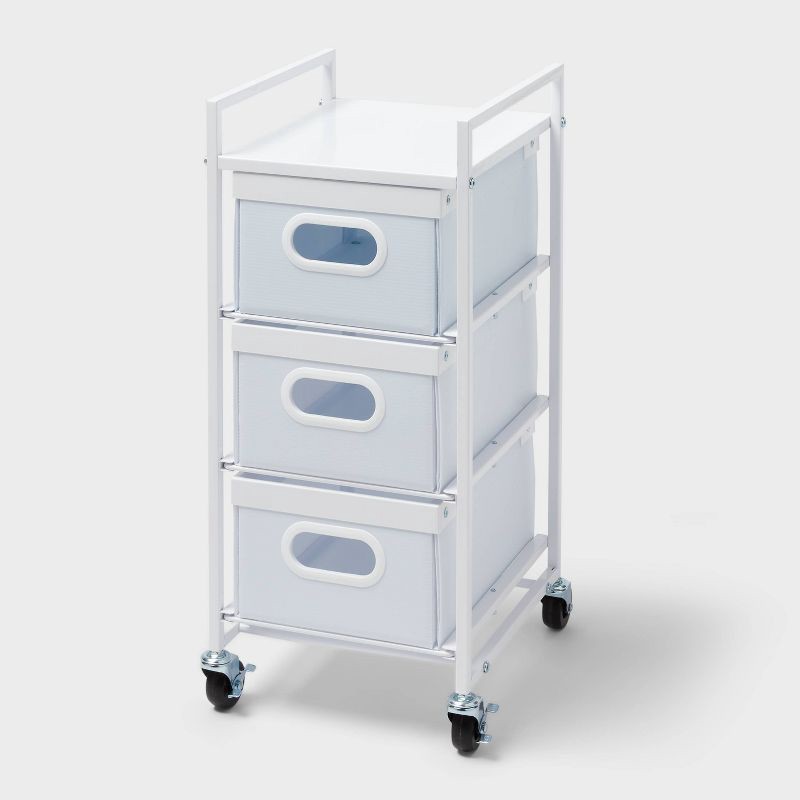 slide 1 of 3, 3 Drawer Narrow Cart on Wheels - Brightroom™, 1 ct