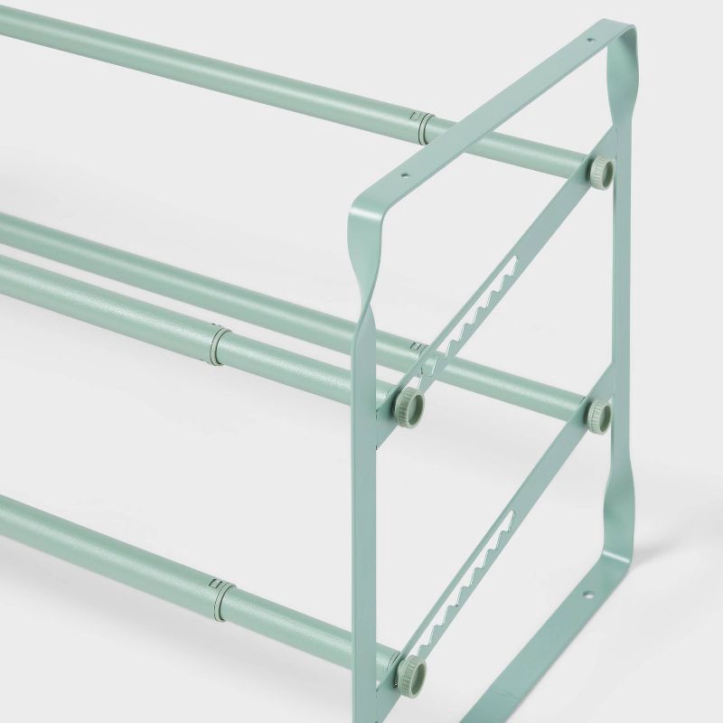 slide 3 of 3, 2 Tier Expandable Shoe Rack Green - Brightroom™, 1 ct