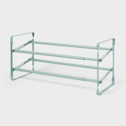 2 Tier Expandable Shoe Rack Green - Brightroom™