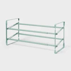 2 Tier Expandable Shoe Rack Green - Brightroom™