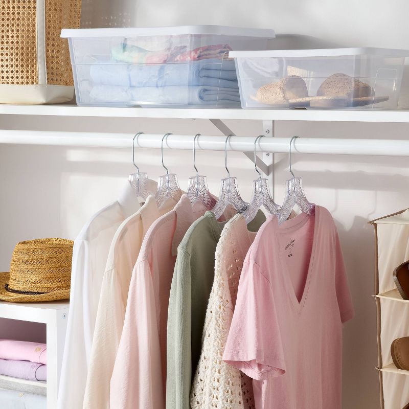 slide 2 of 4, 6pk Crystal Dress Hanger - Brightroom™, 6 ct