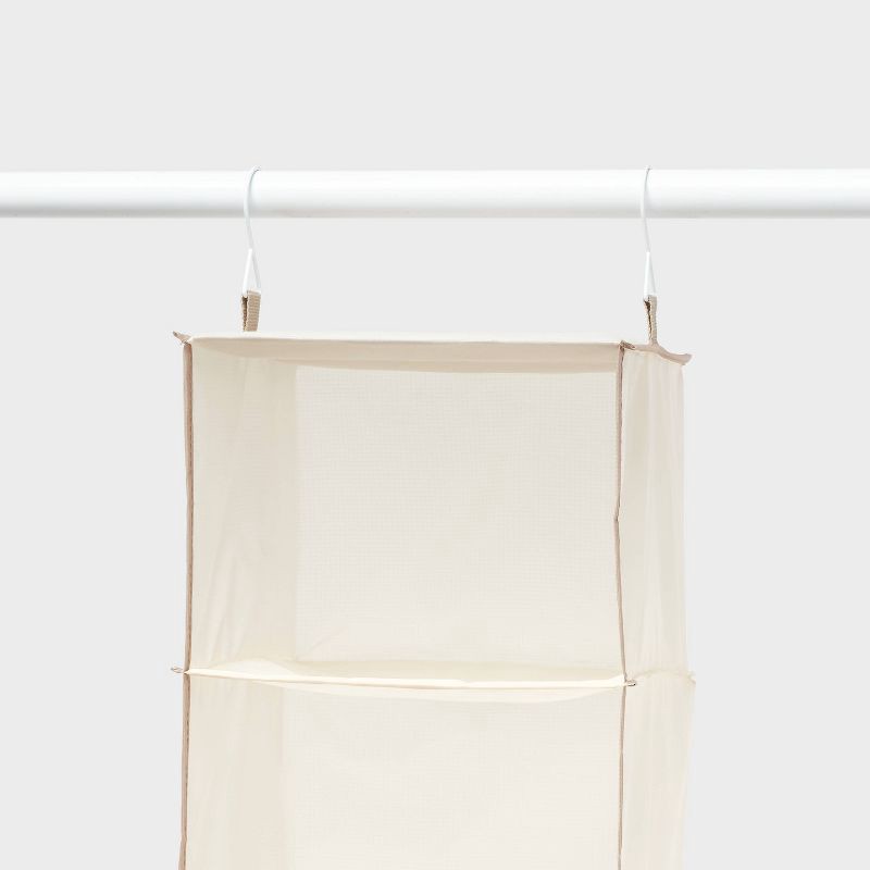 slide 3 of 3, 6 Shelf Hanging Closet Organizer Tan - Brightroom™, 1 ct