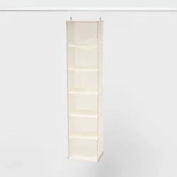 6 Shelf Hanging Closet Organizer Tan - Brightroom™