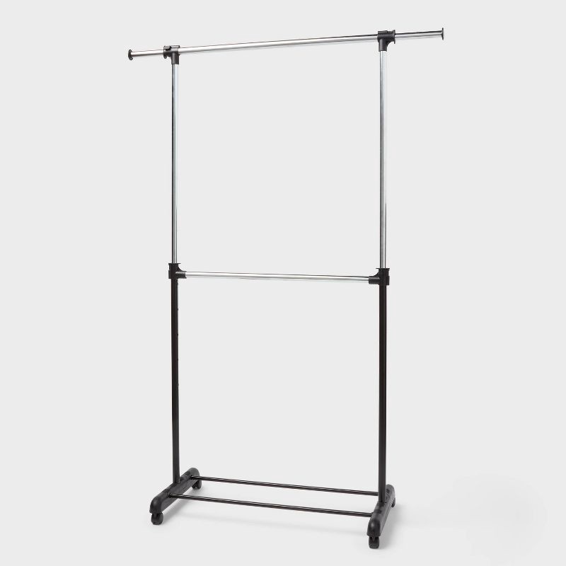 slide 1 of 3, Adjustable Double Rod Garment Rack - Brightroom™, 1 ct