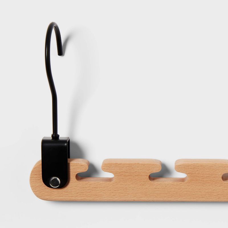 slide 3 of 3, Wood Space Saving Hanger - Brightroom™, 1 ct