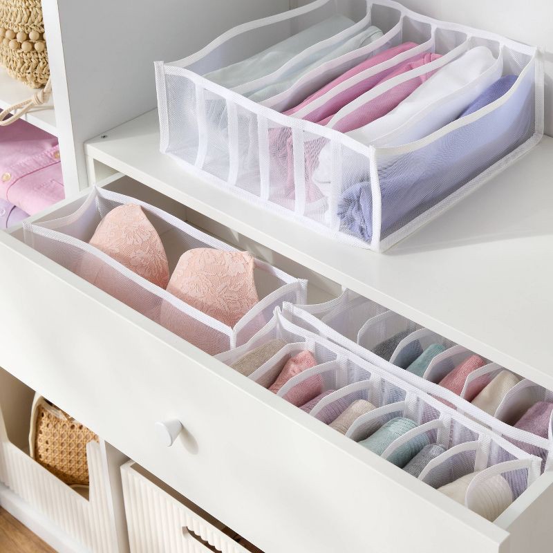slide 2 of 4, Mesh Drawer Organizer Inserts 4pk - Brightroom™, 4 ct