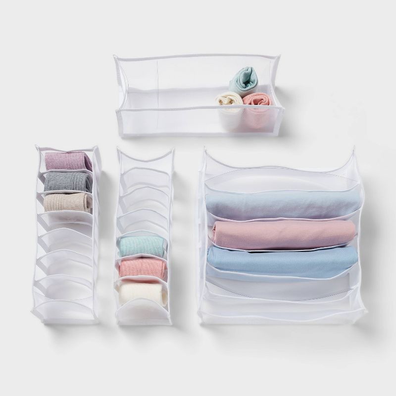slide 4 of 4, Mesh Drawer Organizer Inserts 4pk - Brightroom™, 4 ct