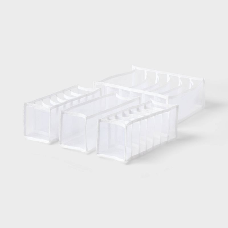 slide 1 of 4, Mesh Drawer Organizer Inserts 4pk - Brightroom™, 4 ct