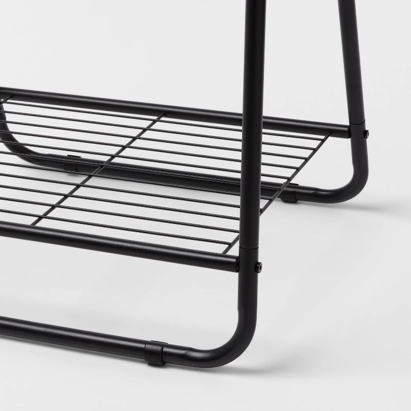 slide 3 of 3, Narrow Clothing Rack with Shoe Shelf - Brightroom™, 1 ct